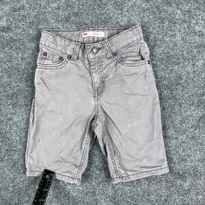 Levi’s Shorts Boys Size 7 Gray Slim Fit Adjustable Waist Casual Summer Cotton